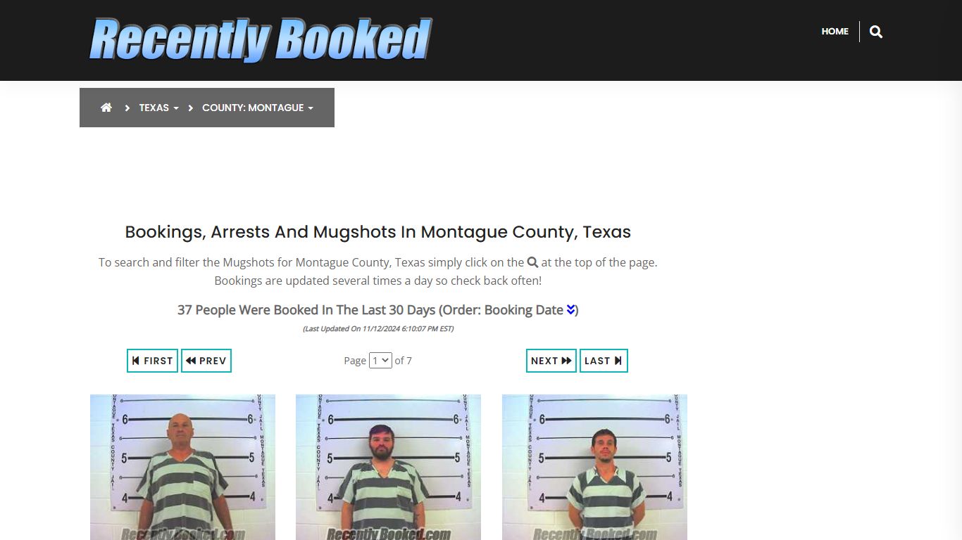 Bookings, Arrests and Mugshots in Montague County, Texas - Recently Booked